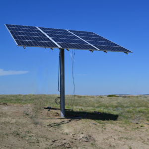 top of pole solar installation