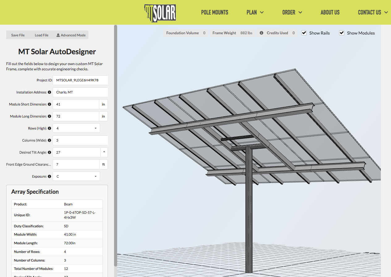 MT Solar's autodesigner is an online app that runs engineering checks