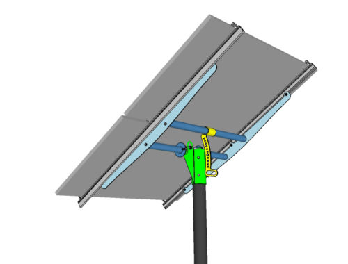 pole mount for 2 solar panels