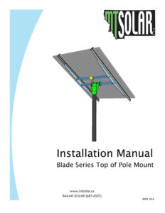 cover image of MT Solar blade series mount installation manual