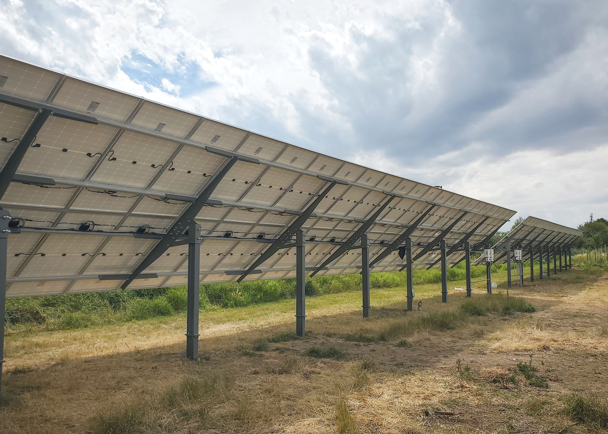 solar array on farm ground mounted