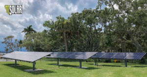 solar array on lawn in florida
