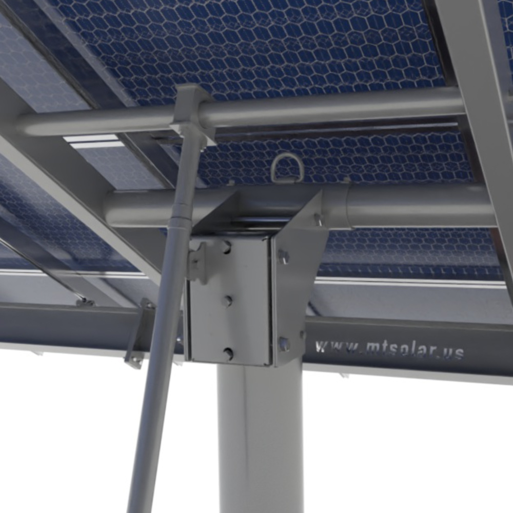 3D rendering of pole mount solar array