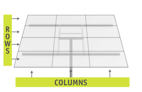 array rows and columns key