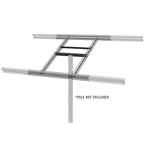 steel frame of pole mount