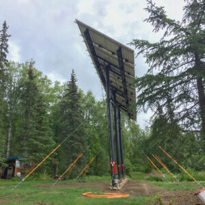 solar array with high ground clearance in alaska