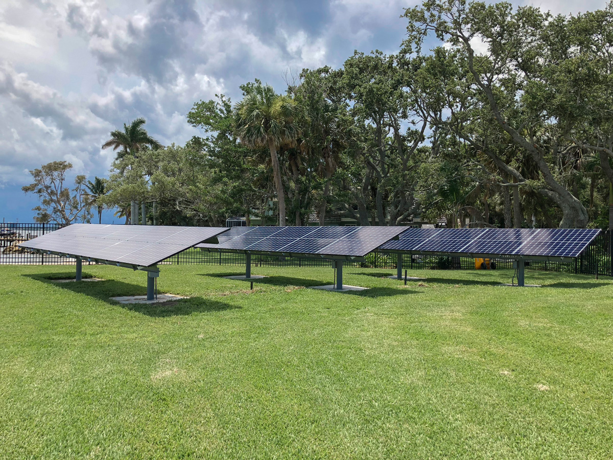 Solar arrays designed for high winds on Florida's coast