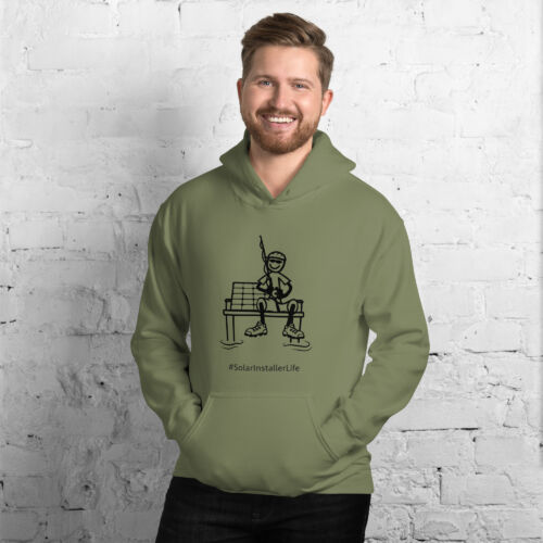 Hoodie Sweatshirt- Adventure Series Fishing off a Bench - Image 3