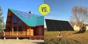 roof mounted solar versus ground mounted solar