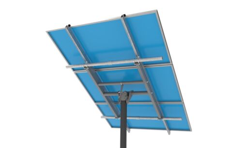 top of pole mount for 3 pv modules