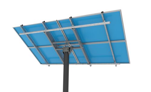 top of pole mount for 4 PV modules