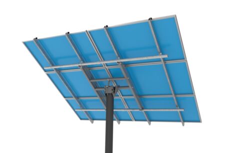 pole mount for 6 PV modules