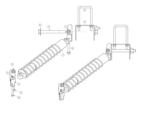 line drawing of performance suspension kit add-on