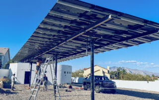 solar installers working under a carport in arizona