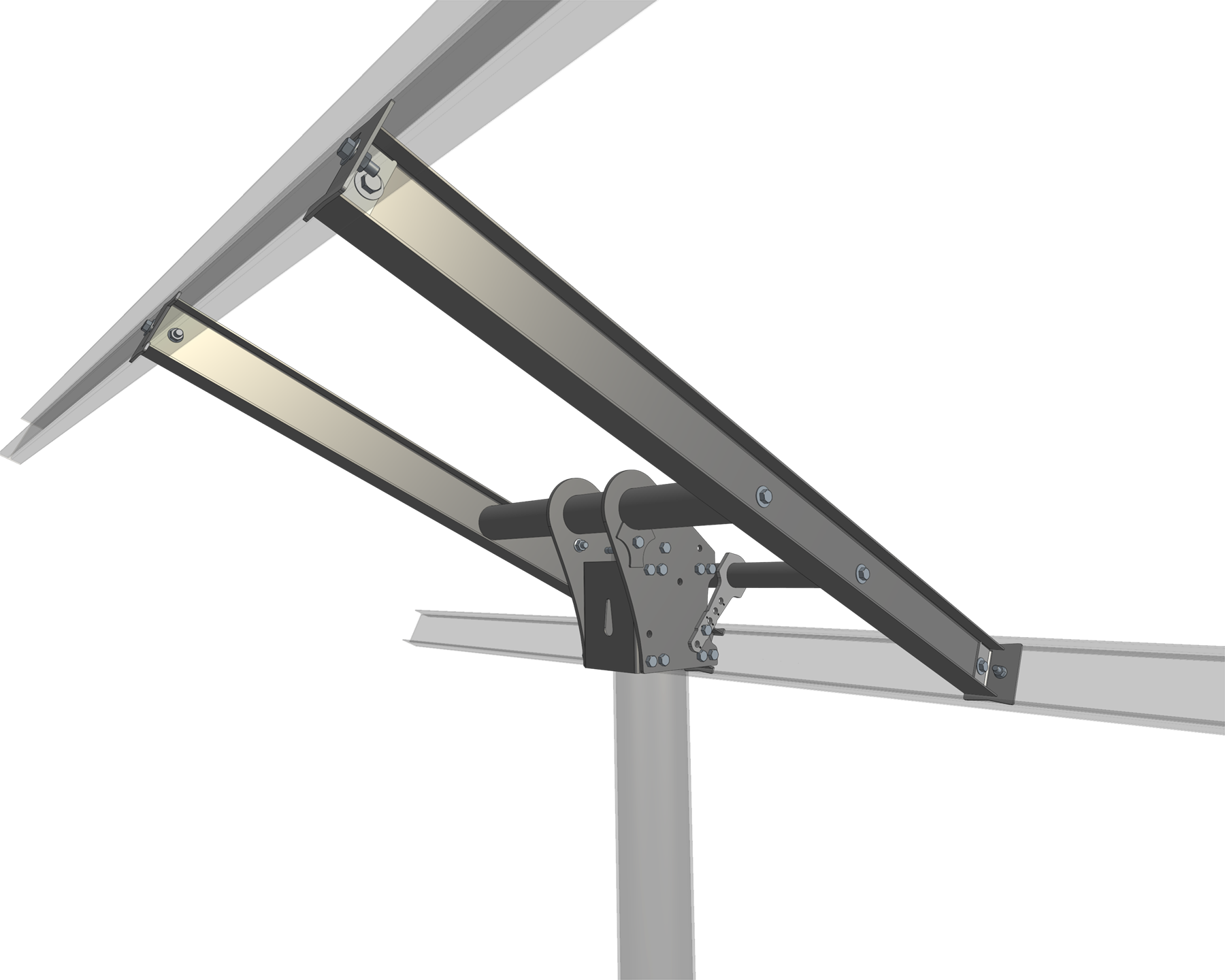 ecobeam single pole ecobeam core h-frame with beam and support post